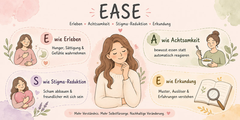 EASE Erleben Achtsamkeit Stigma-Reduktion Erkundung Schaubild